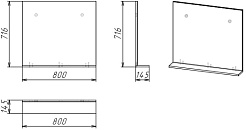 Grossman Мебель для ванной Эдванс 80 подвесная цемент светлый – фотография-12